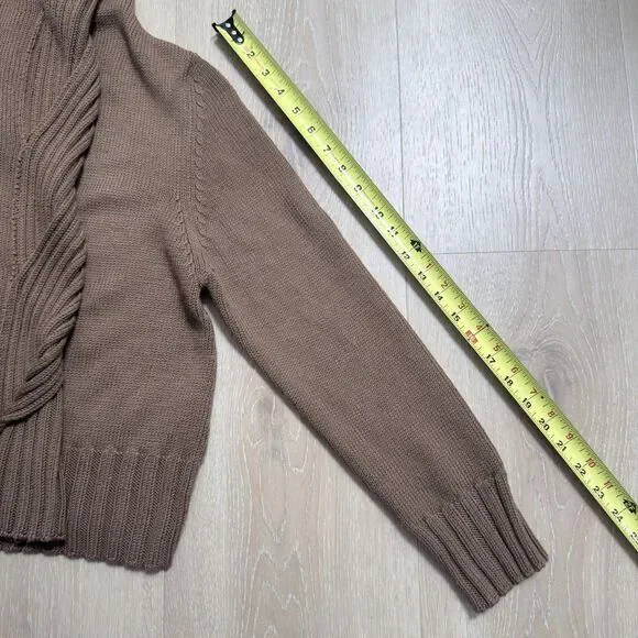 Crea Concept Asymmetric Twist Neck Sweater Sz 40 8 M Virgin Wool Blend Lagenlook - Picture 9 of 12